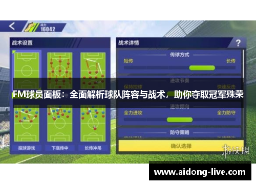 FM球员面板：全面解析球队阵容与战术，助你夺取冠军殊荣